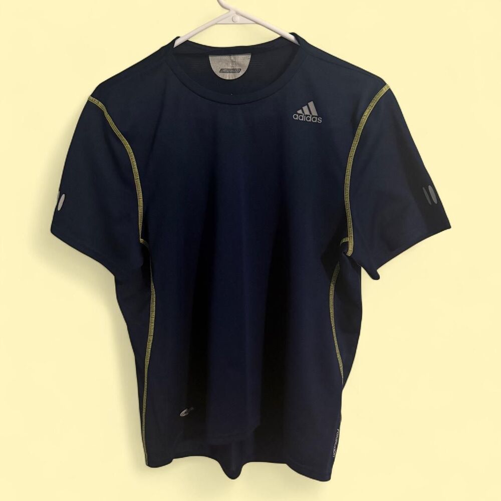 Adidas T-Shirt Unisex M Navy Blue Formotion Y2K Activewear